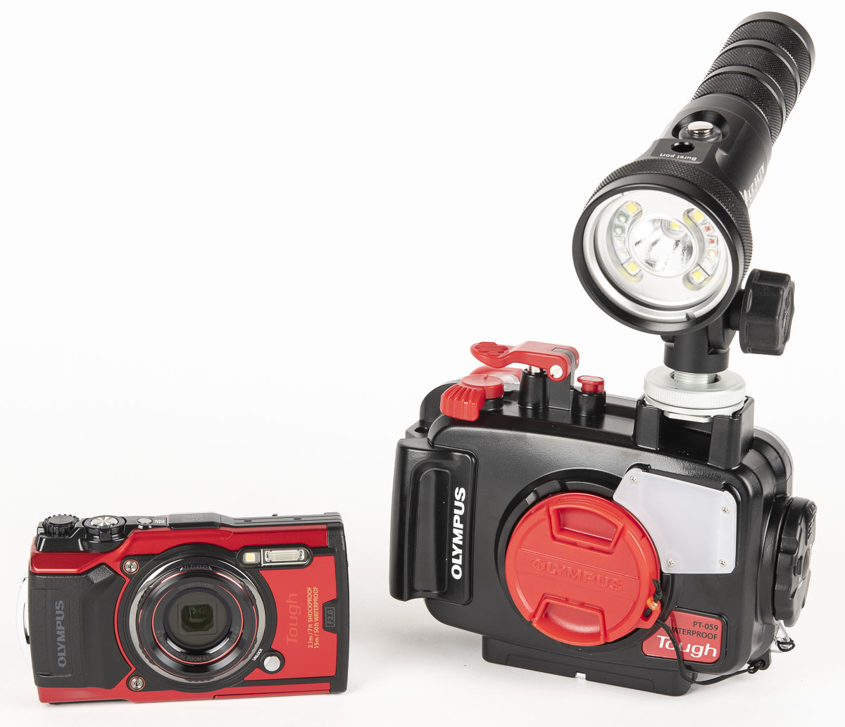 Optical Olympus TG-6 Camera, Housing & Kraken 2500 Package